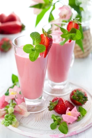 smoothies φράουλας