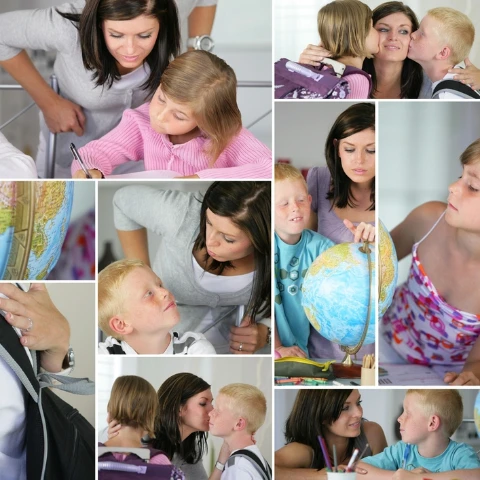 Κολάζ υποστηρικτικής μητέρας