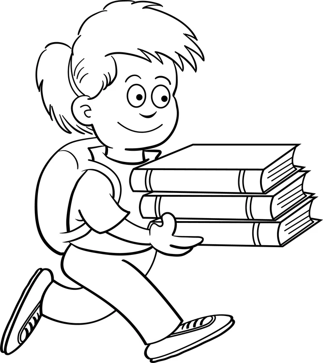 Κοριτσάκι με βιβλία